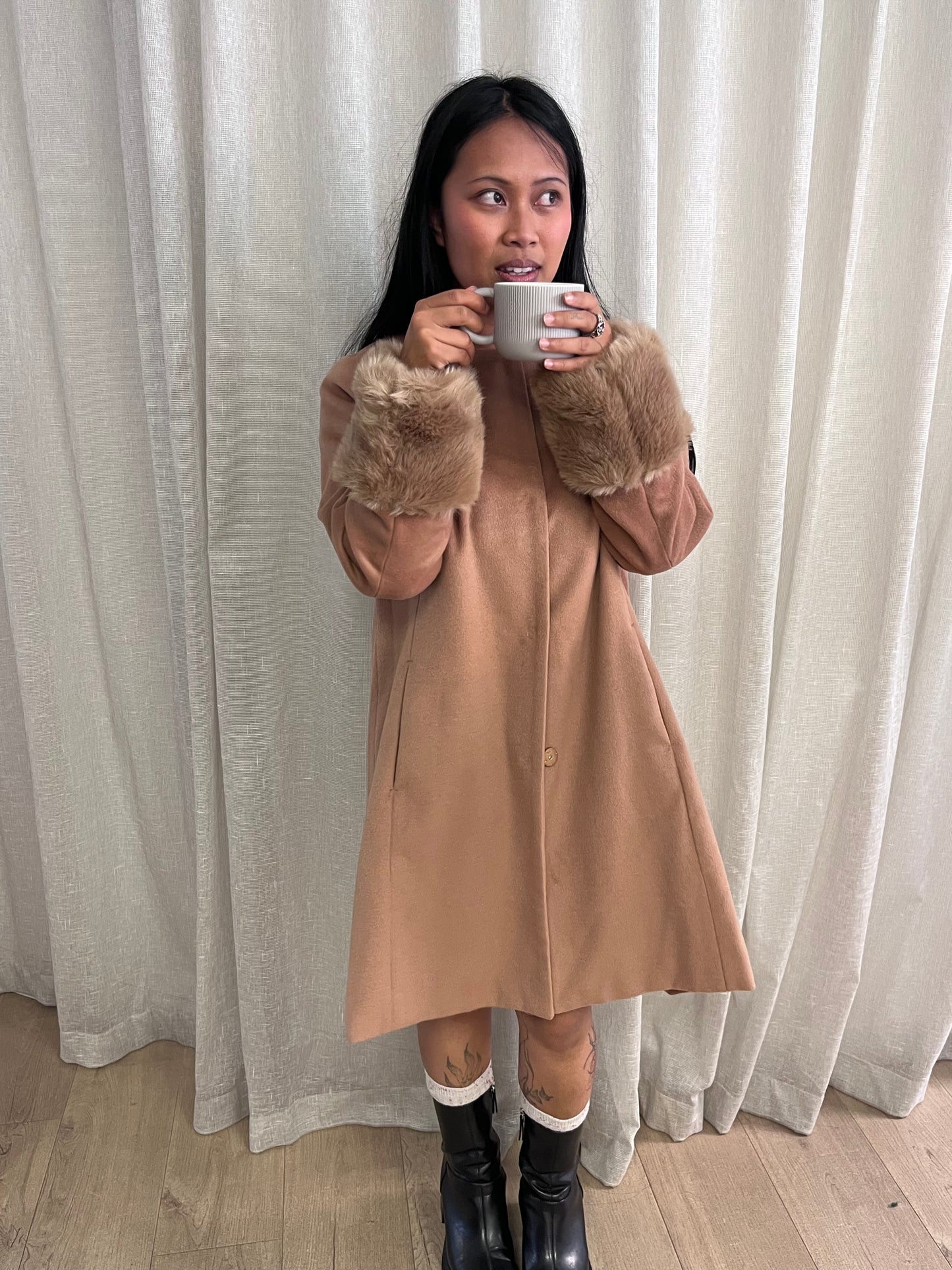 FAUX DRESS COAT