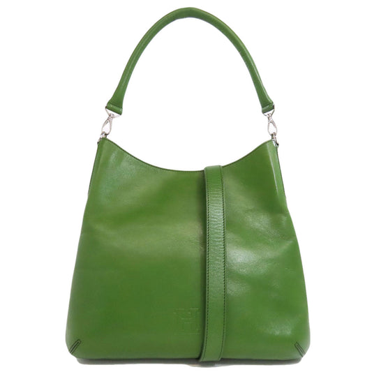HIROFU GREEN LEATHER BAG