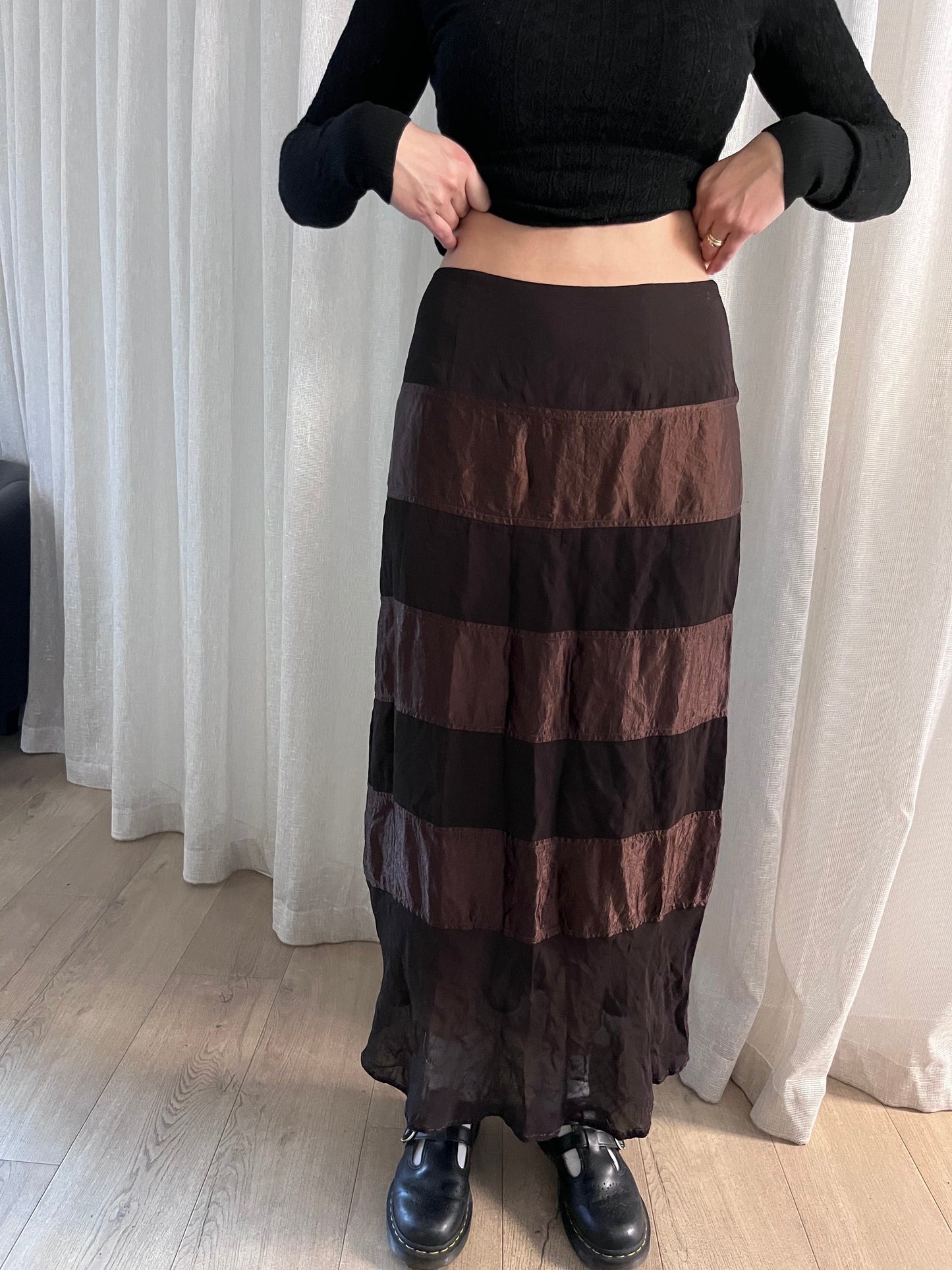 90S SILK/VISCOSE SKIRT