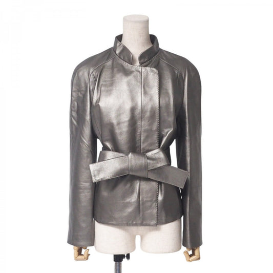 LOEWE SILVER LEATHER JACKET