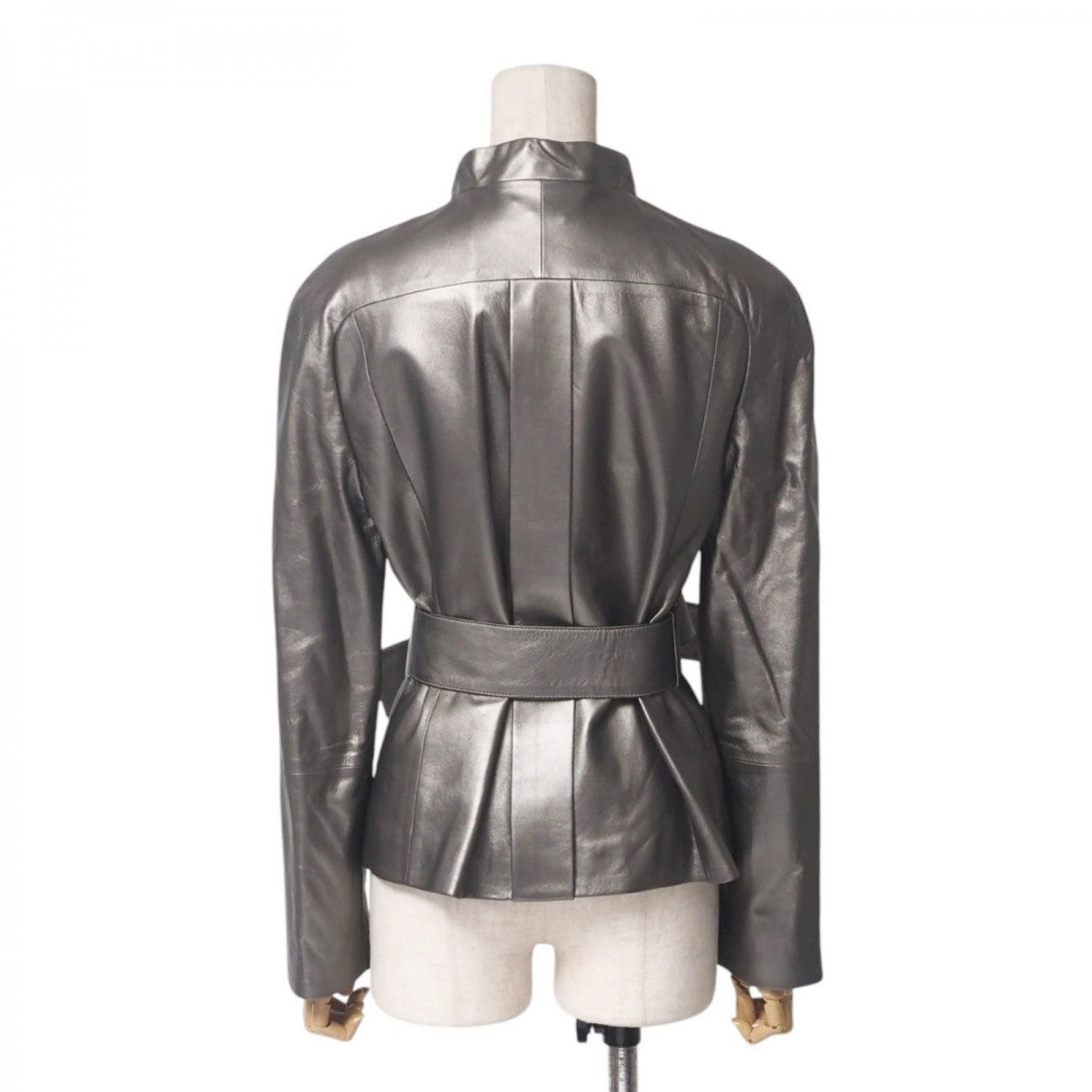 LOEWE SILVER LEATHER JACKET