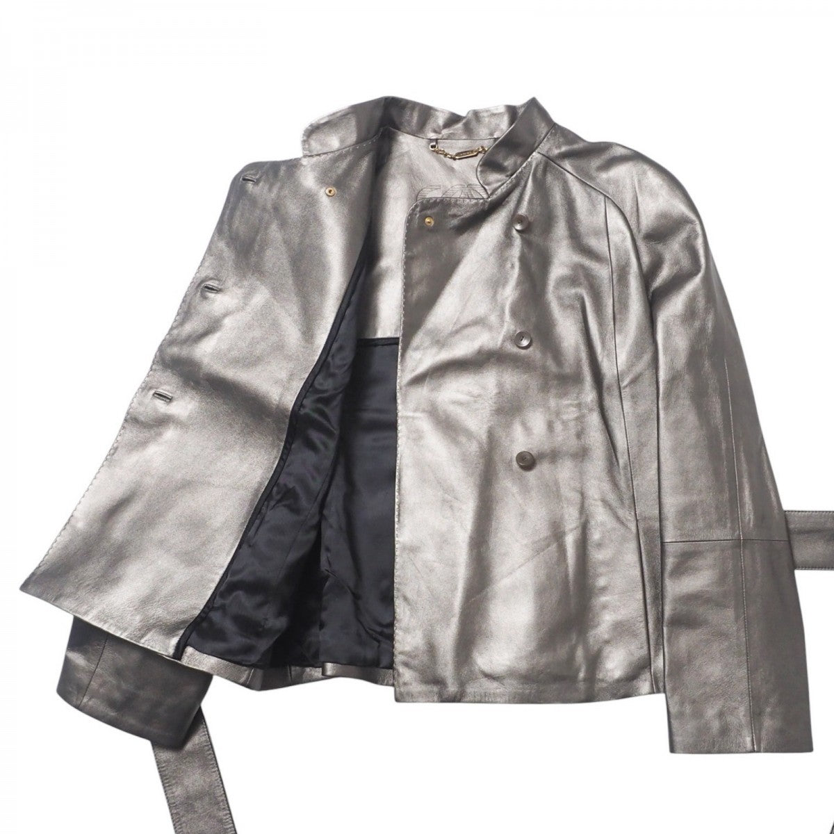 LOEWE SILVER LEATHER JACKET