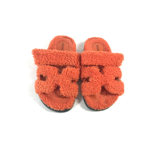 HERMES SHEEPSKIN SLIDES